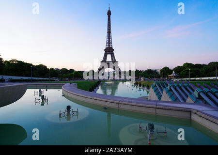 Eiffelturm und Trocadero, Paris Stockfoto