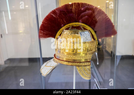 Staffordshire Helm, Staffordshire Horten, Birmingham Museum & Art Gallery, Chamberlain Square, Birmingham, West Midlands, Midlands, England, UK, GB, Großbritannien, Stockfoto