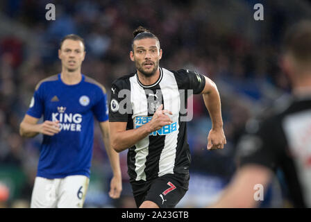 Leicester, Großbritannien. 29 Sep, 2019. Andy Carroll von Newcastle United in der Premier League Match zwischen Leicester City und Newcastle United für die King Power Stadion, Leicester, England am 29. September 2019. Foto von Andy Rowland. Credit: PRiME Media Images/Alamy leben Nachrichten Stockfoto