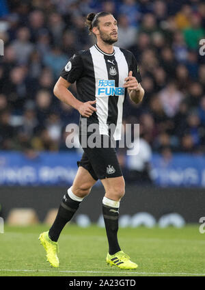 Leicester, Großbritannien. 29 Sep, 2019. Andy Carroll von Newcastle United in der Premier League Match zwischen Leicester City und Newcastle United für die King Power Stadion, Leicester, England am 29. September 2019. Foto von Andy Rowland. Credit: PRiME Media Images/Alamy leben Nachrichten Stockfoto