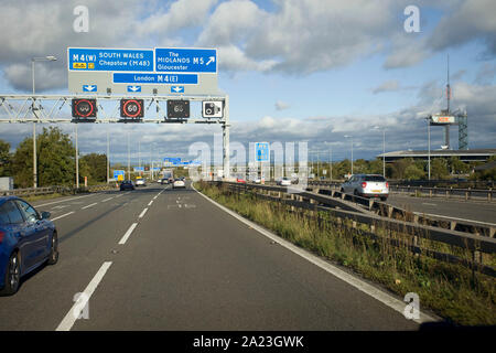 Autobahn M5 an der Kreuzung 15./16. England Stockfoto