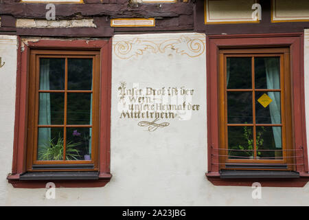 Altstadt von Oberwesel am Rhein, im Oberen Mittelrheintal Weltkulturerbe, Deutschland Stockfoto