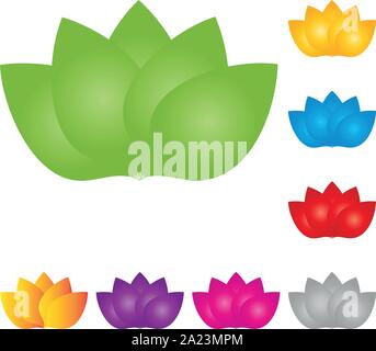 Blätter, Heilpraktiker, Wellness, logo Stock Vektor