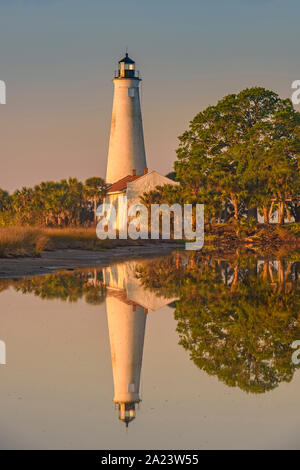 St. Marks Lighthouse, St. Marks National Wildlife Refuge, Florida, USA Stockfoto