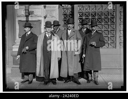 PAN AMERICAN wissenschaftlichen Kongress. DELEGATION AUS HAITI. LEON DEJEAN; EDMOND HEREAUX; F.D. LEGITIME; HORACE ITHEART; EBERLE FIRMIN, offizielle delegieren. CHARLES MATHOU, VORSITZENDER DER DELEGATION Stockfoto