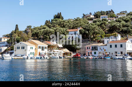 Loggos Hafen Paxos Griechische Inseln Griechenland Stockfoto