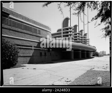 Haupteingang - Pan-Pacific Auditorium, 1600 Beverly Boulevard, Los Angeles, Los Angeles County, CA; Stockfoto