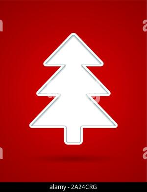 Schneiden Sie Weihnachtsbaum Stock Vektor