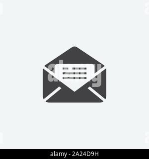 E-Flachbild Symbol Logo, Symbol Umschlag, Brief Symbol vektor Illustration, E-Mail-Symbol Stock Vektor