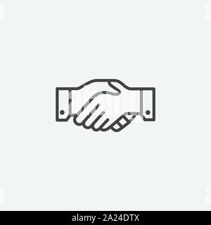 Die Hand schütteln Symbol, die Hand schütteln linear Vector, Business Icon, Symbol Stock Vektor