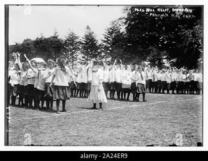 Passe Ball Relais, Pelham Bay Park Stockfoto