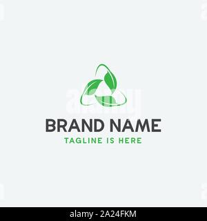 Blatt Symbol vektor Illustration, Blatt Recycling Logo Design, Eco Logo Design Stock Vektor