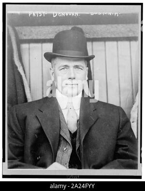 Patrick Joseph Patsy Donovan, Boston Red Sox Baseball Manager, mit Kopf und Schultern im Porträt, Vorderseite, mit Mantel und Derby Stockfoto