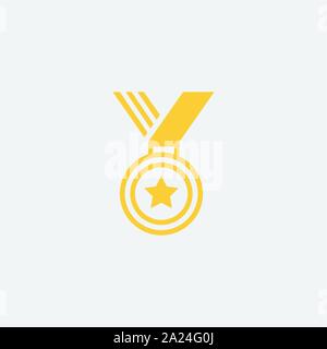 Medaille Symbol in trendigen Flat Style auf grauem Hintergrund. Medaille, Symbol, Design, Logo, App, UI. Meister Vector Illustration. Stock Vektor