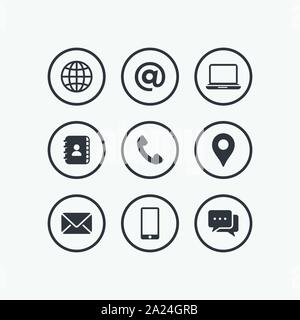 Medien und Kommunikation flachbild Icon Set, mobile Icon Design Illustration, Telefon Symbol Vektor, App, Ui, Vektor Stock Vektor