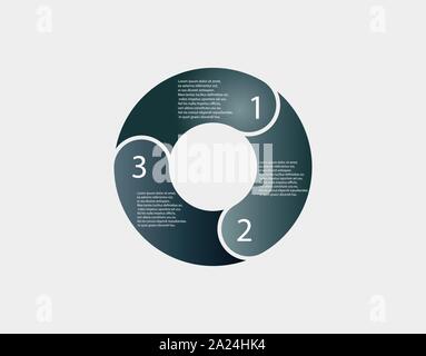 Bunte Pie chart, Diagramm, Infografik. Vector Illustration. Stock Vektor