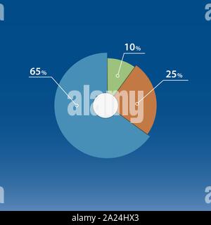 Bunte Runde chart, Diagramm, Tortendiagramm. Vector Illustration. Stock Vektor