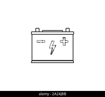 Auto Batterie Symbol. Vector Illustration, flache Bauform. Stock Vektor