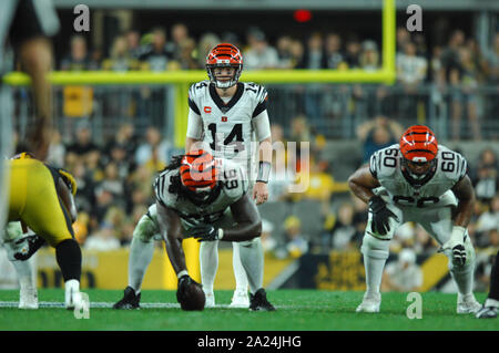 Pittsburgh, PA, USA. 30 Sep, 2019. Während der Pittsburgh Steelers vs Cincinnati Bengals am Heinz Feld in Pittsburgh, PA. Jason Pohuski/CSM/Alamy leben Nachrichten Stockfoto