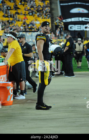 Pittsburgh, PA, USA. 30 Sep, 2019. Nick Vannet #88 Während der Pittsburgh Steelers vs Cincinnati Bengals am Heinz Feld in Pittsburgh, PA. Jason Pohuski/CSM/Alamy leben Nachrichten Stockfoto