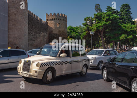 Aserbaidschan, Baku, 20. September 2019 Taxi Auto Stockfoto