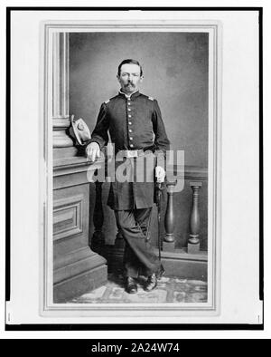 Peter Cappell, Union Officer in der 32Nd Indiana Regiment, full-length Portrait, stehend, nach vorne Stockfoto