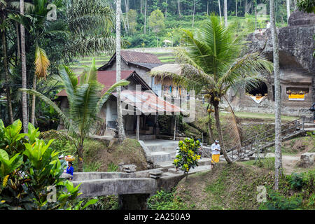 Indonesien Bali September 20, 2019 Gunung Kawi Tempels in Ubud, Stockfoto