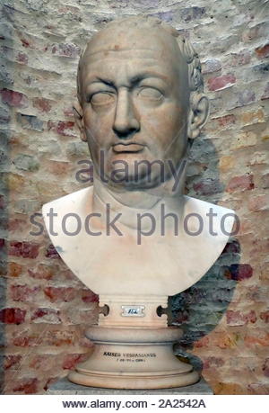 Vespasian (AD 9 - 23 AD 79]); Römischer Kaiser von AD 69 auf AD 79. Vespasian gründete die Flavische Dynastie, die das Imperium für Zwanzig regiert - sieben Jahre. Stockfoto