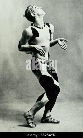 Vaslav Nijinsky (1889 - 1950); russische Ballett Tänzerin und Choreografin polnischer Abstammung, wie die grösste männliche Tänzer des frühen 20. Jahrhunderts zitiert Stockfoto