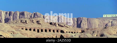 Die Gräber der Adligen sind Gräbern in Theben (Luxor), Oberägypten. In der Thebanischen Nekropole entfernt, Sie sind die grabstätten einiger Der leistungsstarke Höflinge und Personen der antiken Stadt. Stockfoto