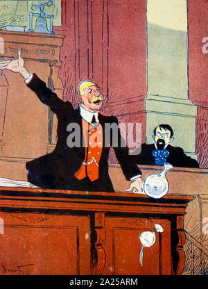 Cartoon, die Herausforderungen, denen sich die Politik in Frankreich, 1908 Stockfoto