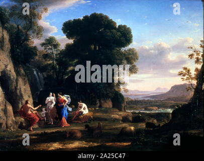 Claude Lorrain (1600-1682), das Urteil des Paris, 1645-1646, Öl auf Leinwand. National Gallery, Washington DC Stockfoto