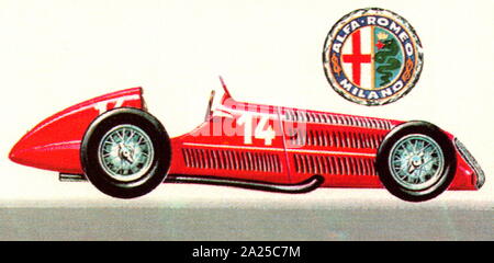 1938 Alfa Romeo Typ 158 einen Rennwagen, aufgeladenen 1,5 Liter. Die Alfa Romeo 158/159, auch bekannt als die Alfetta (wenig Alfa in Italienisch.), ist ein Grand Prix Rennwagen vom italienischen Hersteller Alfa Romeo produziert. Es ist einer der erfolgreichsten Rennwagen, die jemals produziert - Die 158 und dessen Derivat, der 159, nahm 47 Siege aus 54 Grands Prix eingegeben Stockfoto