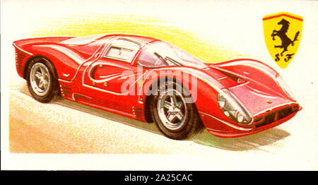 1967 Ferrari P4, 4 Liter Sports Racing Car. Nur vier Ferrari P4-motorisierten Autos wurden gemacht: Drei neue 330 P4s und einer ex P3 Chassis (0846). Ihre drei-Ventil Zylinderkopf wurde nach der italienischen Grand Prix Formel 1 Autos modelliert Stockfoto