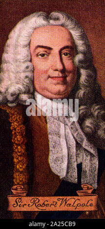 Robert Walpole, 1. Earl of Orford (1676-1745), britischer Staatsmann, wird in der Regel als De-facto-ersten Premierminister von Großbritannien angesehen. Stockfoto