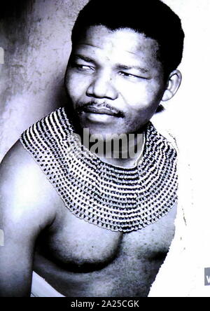 Nelson Rolihlahla Mandela (1918-2013), südafrikanischer Anti-apartheid-Revolutionäre, politische Führer; als Präsident von Südafrika von 1994 bis 1999 Stockfoto