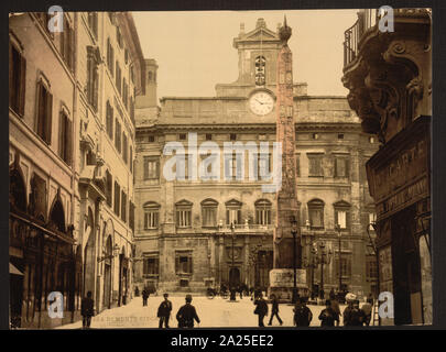 Piazza di Monte Citorio, Rom, Italien; Stockfoto