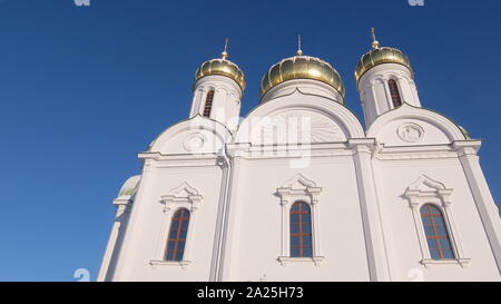 Äußere des St. Nikolaus Marine Kathedrale Eine große barocke Orthodoxe Kathedrale im westlichen Teil des Zentrums von Sankt Petersburg. Stockfoto