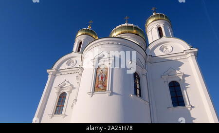 Äußere des St. Nikolaus Marine Kathedrale Eine große barocke Orthodoxe Kathedrale im westlichen Teil des Zentrums von Sankt Petersburg. Stockfoto