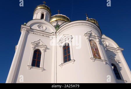 Äußere des St. Nikolaus Marine Kathedrale Eine große barocke Orthodoxe Kathedrale im westlichen Teil des Zentrums von Sankt Petersburg. Stockfoto
