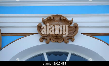 Die Außenseite des Catherine Palace, ein Rokoko Palast in der Stadt von Zarskoje Selo befindet. Stockfoto