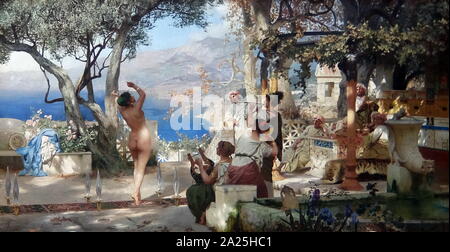 Gemälde mit dem Titel "Die Sword Dance" von Henryk Siemiradzki. Henryk Siemiradzki Hektor (1843-1902) eine polnische Rom-basierte Maler. Stockfoto
