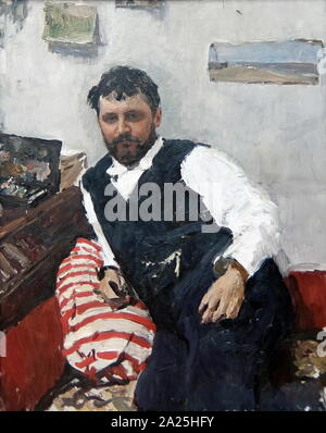 Portrait von Konstantin Korovin von Valentin Serov. Valentin Alexandrowitsch Serov (1865-1911) ein russischer Maler. Stockfoto