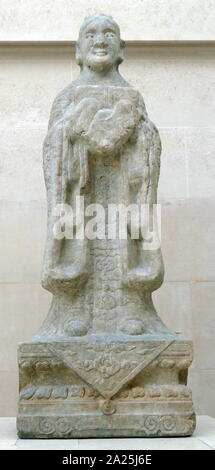 Stein Grab Guardian Statue; 17. Jahrhundert Ming und Qing Dynastie; China. Stockfoto