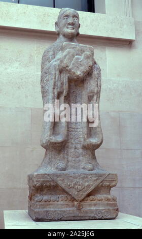 Stein Grab Guardian Statue; 17. Jahrhundert Ming und Qing Dynastie; China. Stockfoto