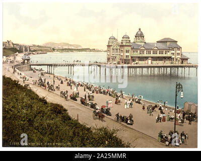 Pier und Pavillion, Colwyn Bay, Wales; Teil: Blick auf Landschaft und Architektur in Wales im Photochrom print Collection.; Titel von den Detroit Publishing Co., Katalog J - Ausland Abschnitt. Detroit, Mich.: Detroit fotografische Begleitung, 1905.; Stockfoto