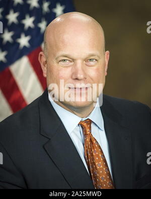 Fotografische Porträt von Matthew Whitaker. Matthew George Whitaker 1969) ehemalige Handeln United States Attorney General, Rechtsanwalt und Politiker. Stockfoto