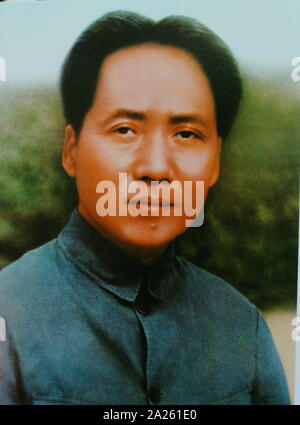 Mao Zedong (1893 - 9. September 1976), war ein chinesischer kommunistischer Revolutionär, den Gründervater wurde von der Volksrepublik China (nachstehend "VR China" genannt), die er als Vorsitzender der Kommunistischen Partei Chinas von der Gründung 1949 bis zu seinem Tod regiert Stockfoto