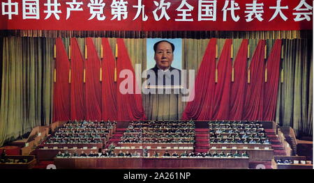 Mao Zedong, die Teilnahme an den Ständigen Ausschuss des Volkskongresses 1966. Stockfoto