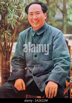 Vorsitzender Mao, in Peking. (1949). Mao Zedong (1893 - 9. September 1976), war ein chinesischer kommunistischer Revolutionär, den Gründervater wurde von der Volksrepublik China (nachstehend "VR China" genannt), die er als Vorsitzender der Kommunistischen Partei Chinas von der Gründung 1949 bis zu seinem Tod regiert Stockfoto